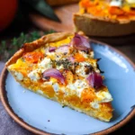Kürbis-Quiche mit Feta