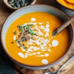 Kürbissuppe mit Kokosmilch und Ingwer