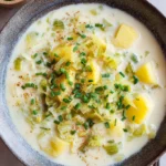 Käse-Lauch-Suppe mit Kartoffeln