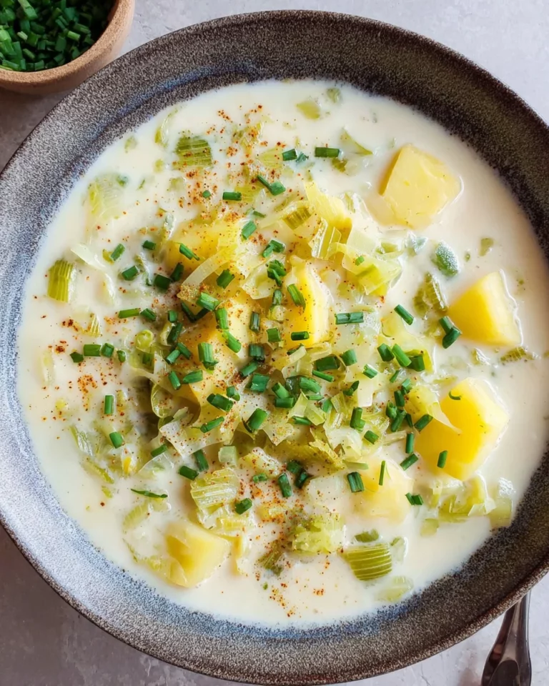 Käse-Lauch-Suppe mit Kartoffeln