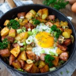 Kartoffel-Leberkäse-Pfanne