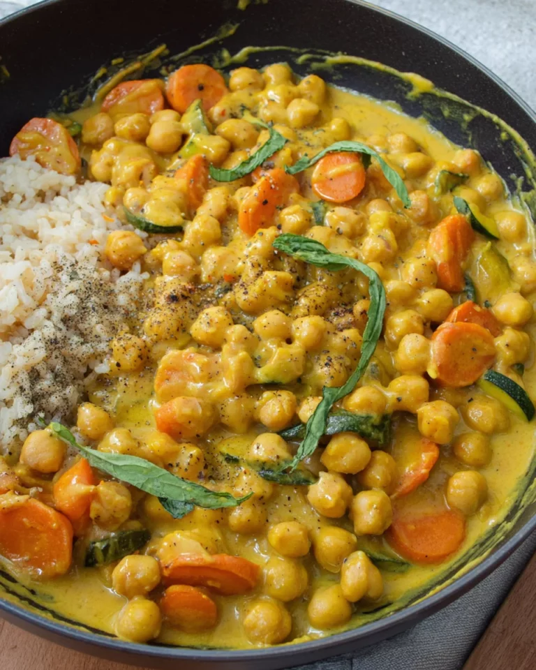 Kichererbsen-Curry mit Erdnuss-Sauce
