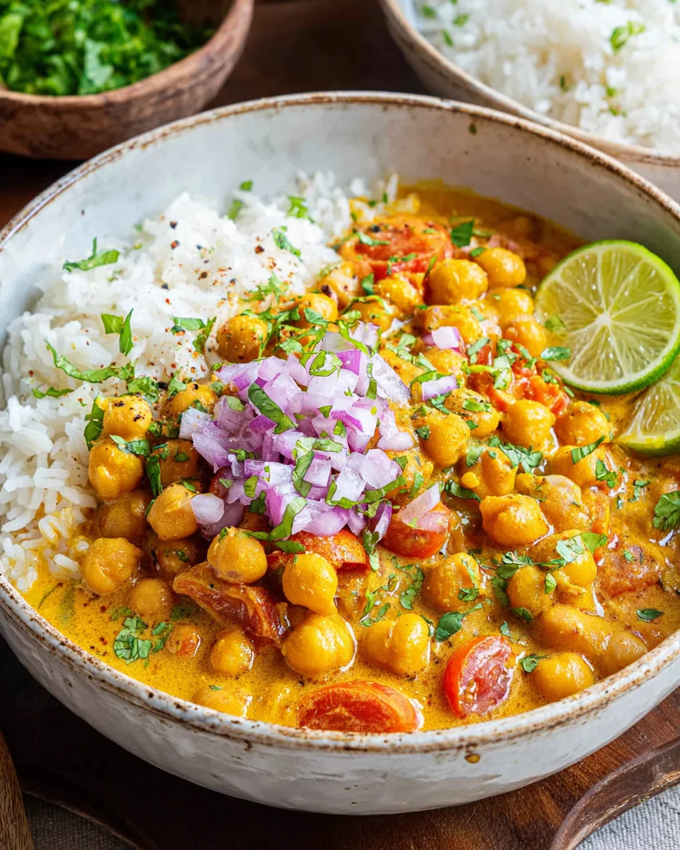 Kichererbsen-Curry mit Kokosmilch image 2