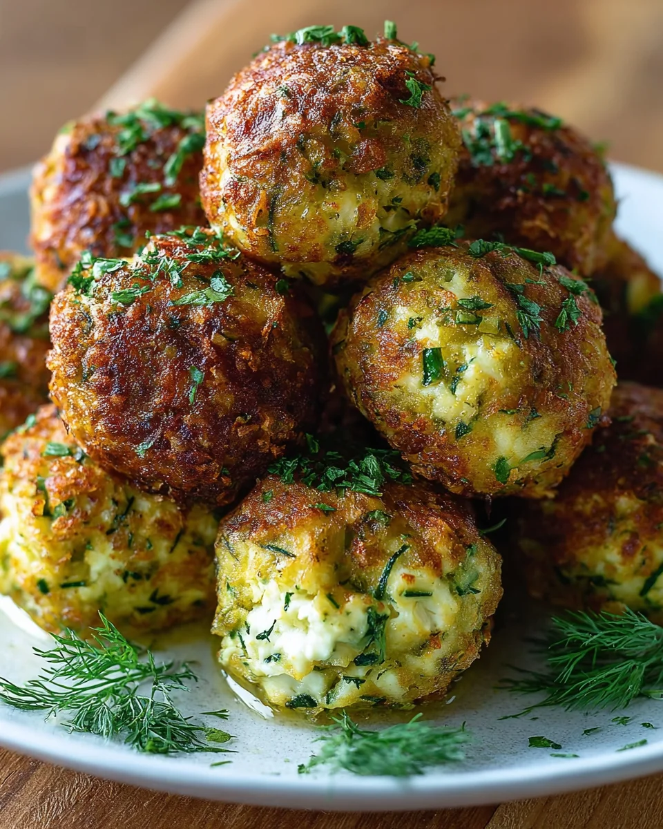 Knusprige Zucchini Feta Bällchen aus dem Ofen – lecker & gesund! image 2