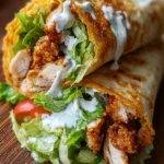 Knuspriger Chicken Ranch Snack Wrap