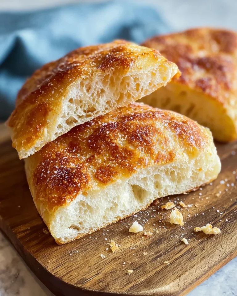 Knuspriges Panini-Brot mit 5 Zutaten (ohne Kneten)