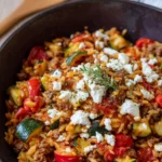 Kritharaki Hackfleisch Pfanne