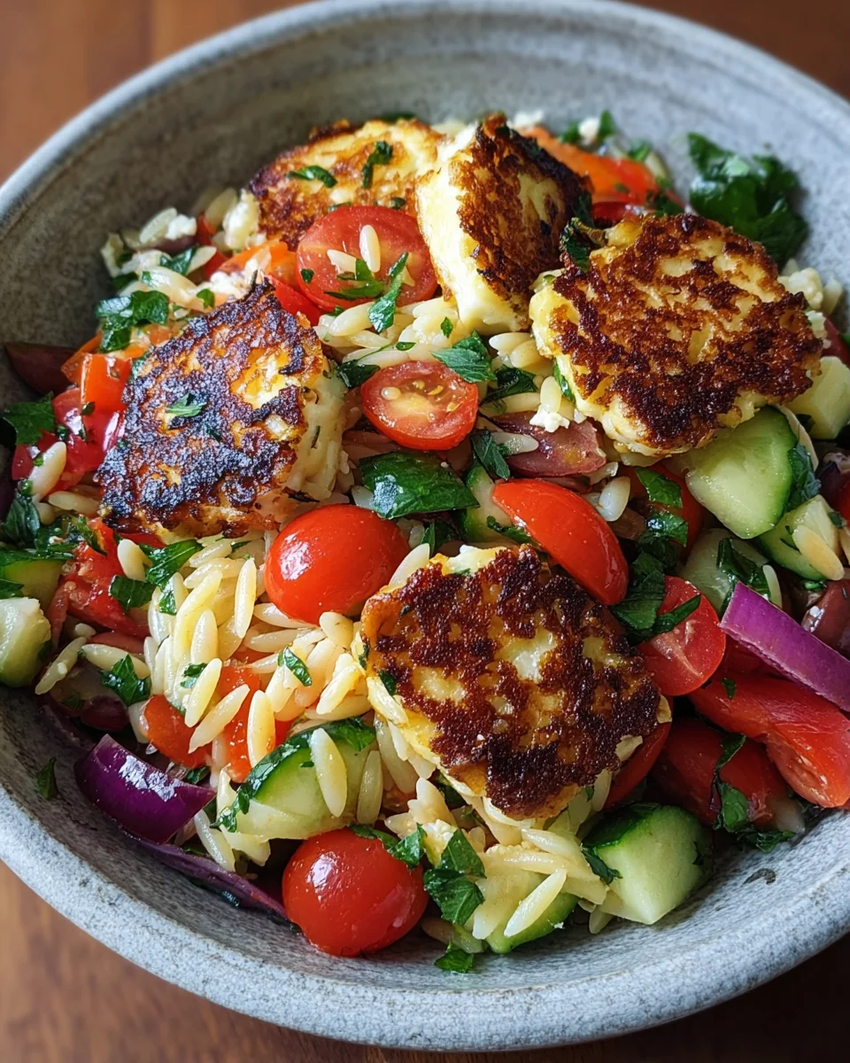 Kritharaki-Salat mit Halloumi-Croutons image 2