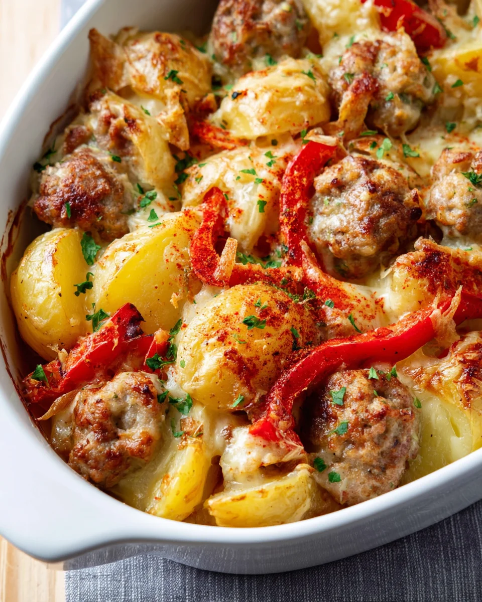 Leckerer Kartoffelauflauf mit Bratwurst image 2