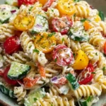 Leichter Nudelsalat mit Joghurt-Dressing