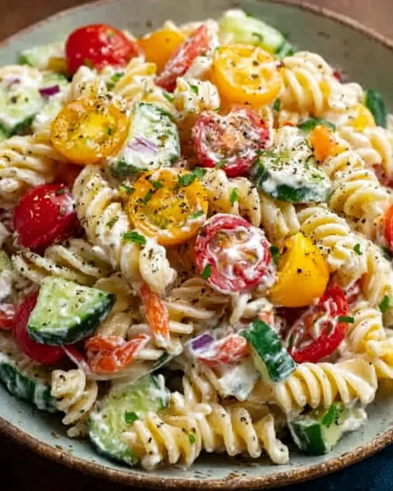 Leichter Nudelsalat mit Joghurt-Dressing