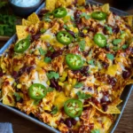 Loaded Nachos mit BBQ Hähnchen