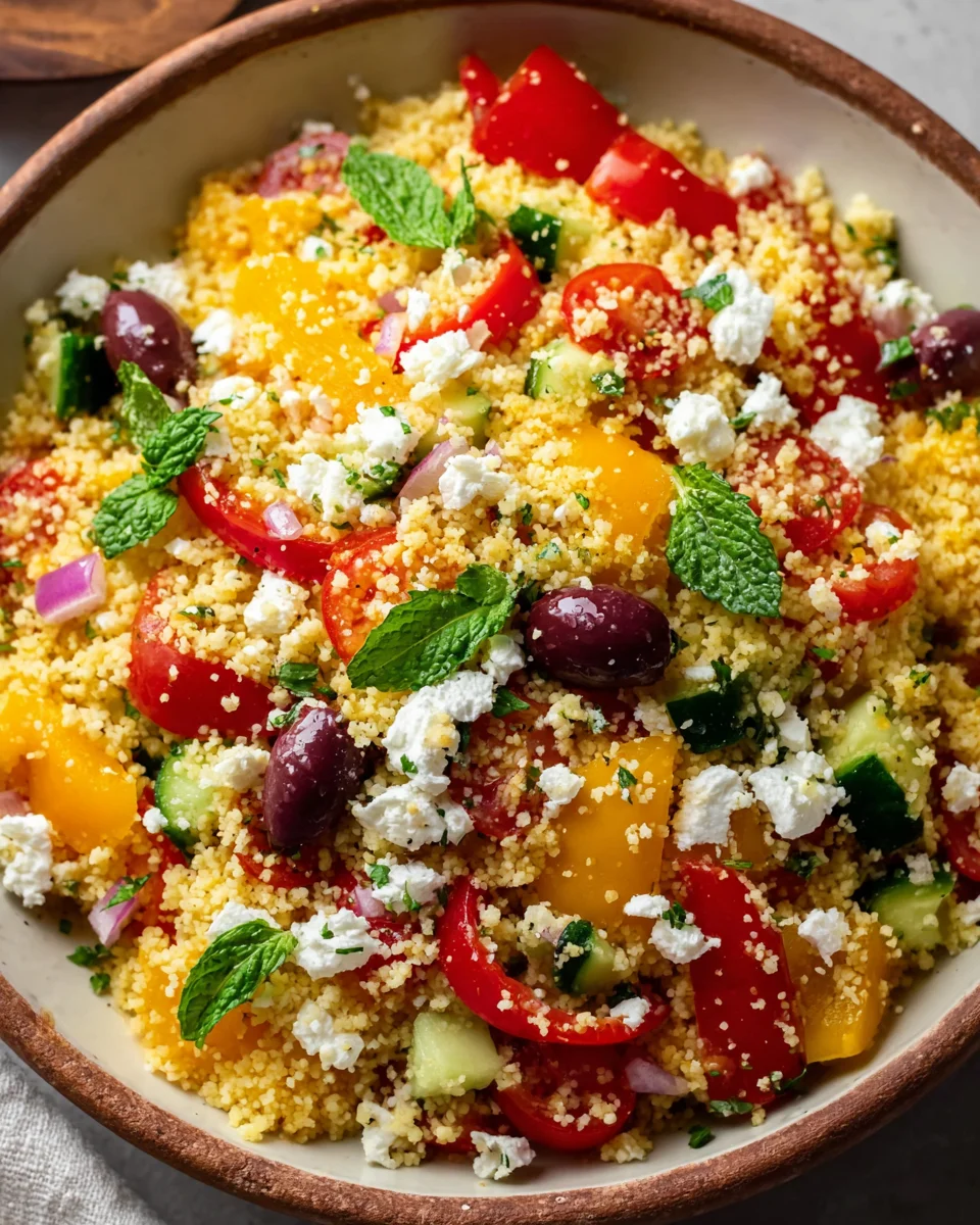 Mediterraner Couscous Salat mit Feta & Paprika – Lecker! image 2
