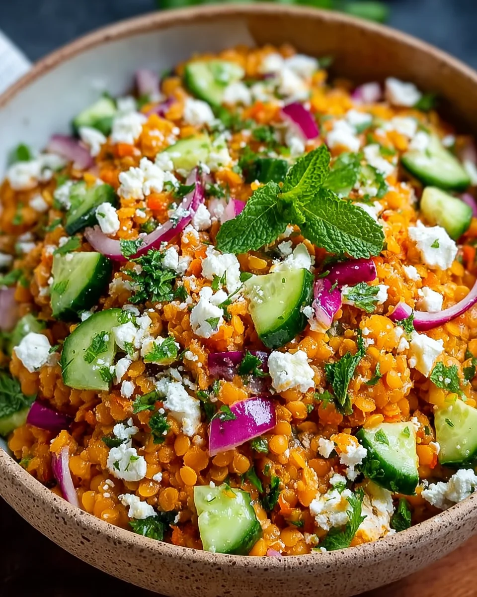 Orientalischer Roter Linsensalat mit Feta image 2
