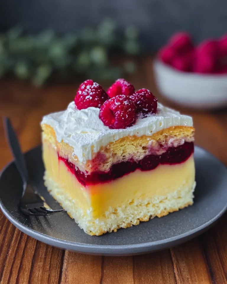 Puddingkuchen (einfaches Rezept ohne backen)