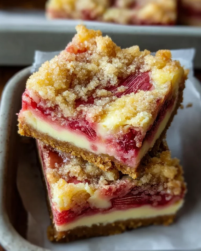 Rhubarb Cheesecake Squares