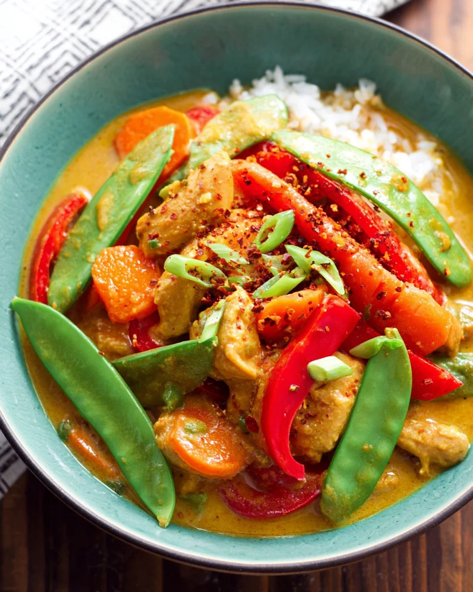 Rotes Thai Curry mit Hähnchen image 2