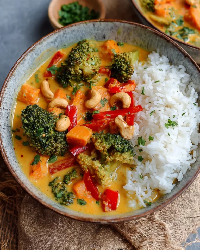 Süßkartoffel Curry mit Brokkoli