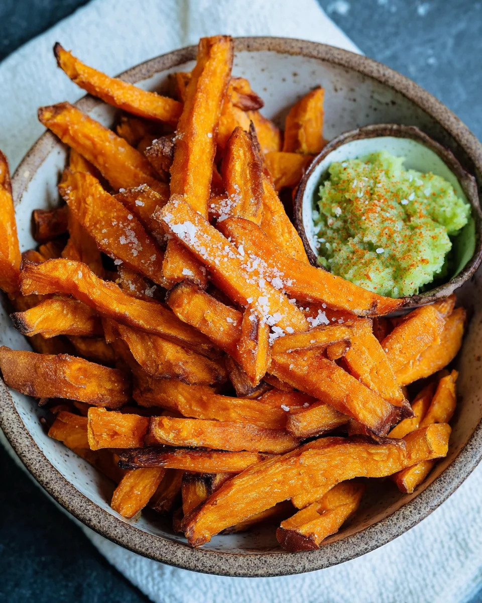 Süßkartoffel-Pommes aus der Heißluftfritteuse image 2