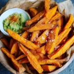 Süßkartoffel-Pommes aus der Heißluftfritteuse