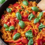 Schnelle Paprika-Reis-Pfanne