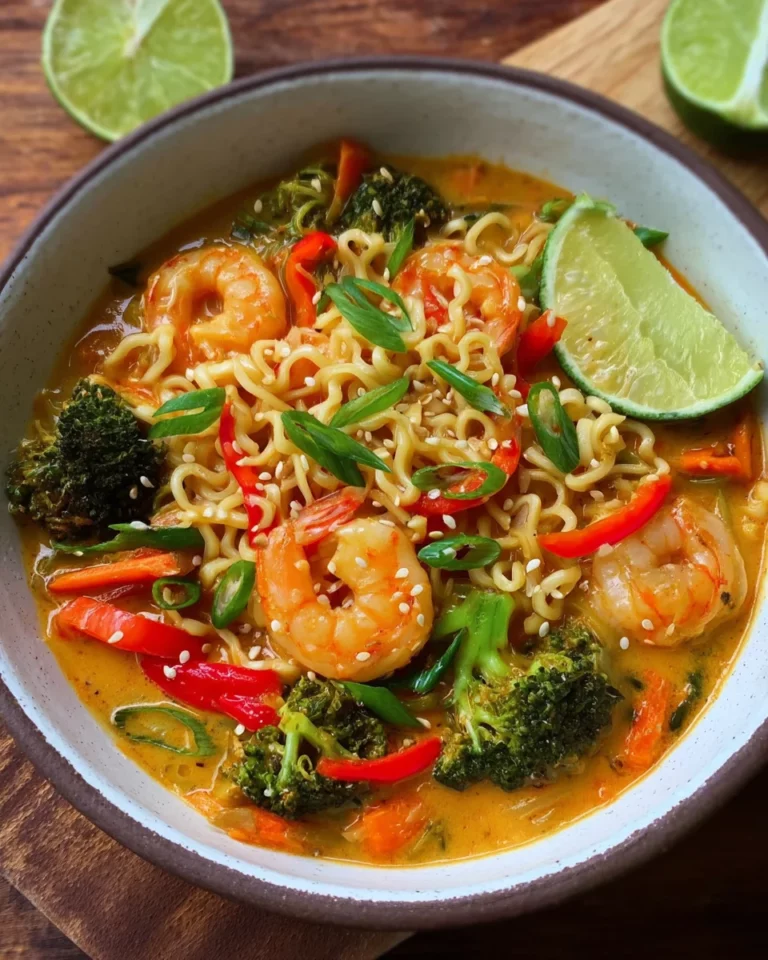 Schnelle Ramen mit Garnelen