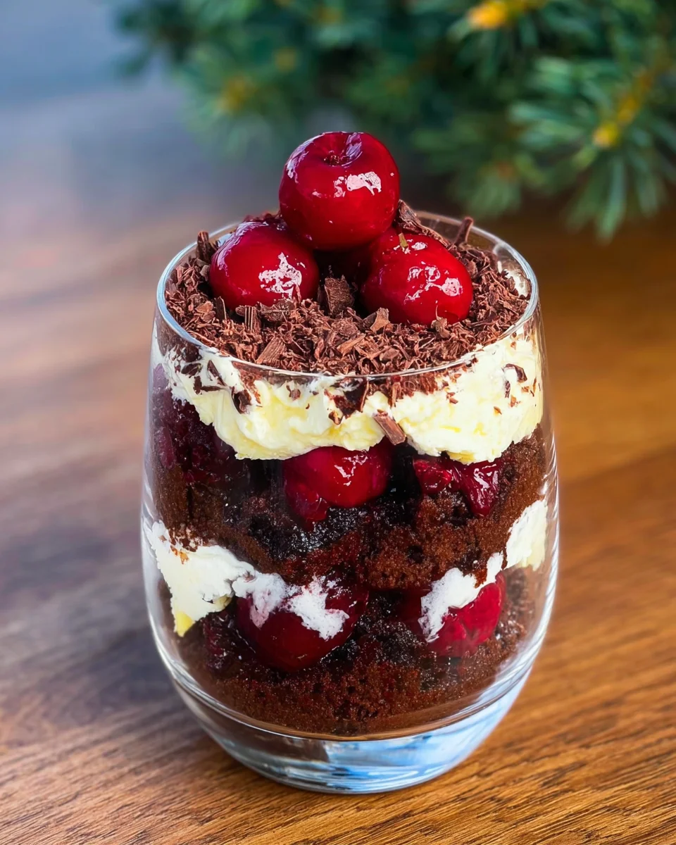 Schwarzwälder Kirsch Dessert im Glas image 2