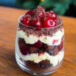Schwarzwälder Kirsch Dessert im Glas