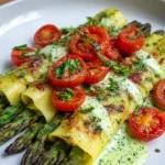 Spargel-Cannelloni mit Kräutersauce einfach genießen