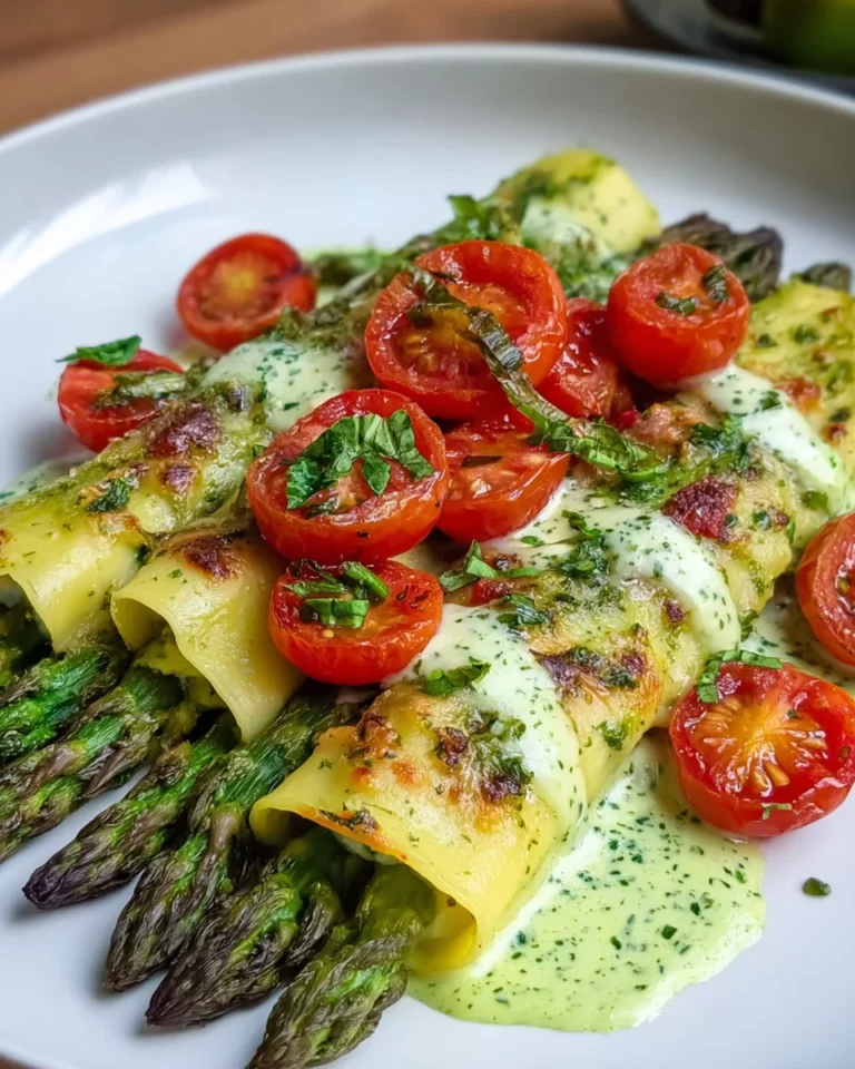 Spargel-Cannelloni mit Kräutersauce einfach genießen