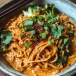 Thailändische rote Currynudeln