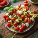 Tortellini Spieße Tomate Mozzarella – das schnellste Fingerfood der Welt