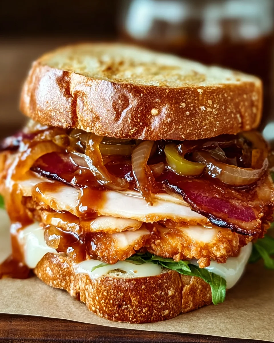 turkey bacon und karamellisierte Zwiebel Sandwich Genuss image 2