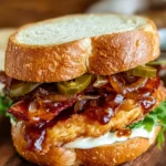 turkey bacon und karamellisierte Zwiebel Sandwich Genuss
