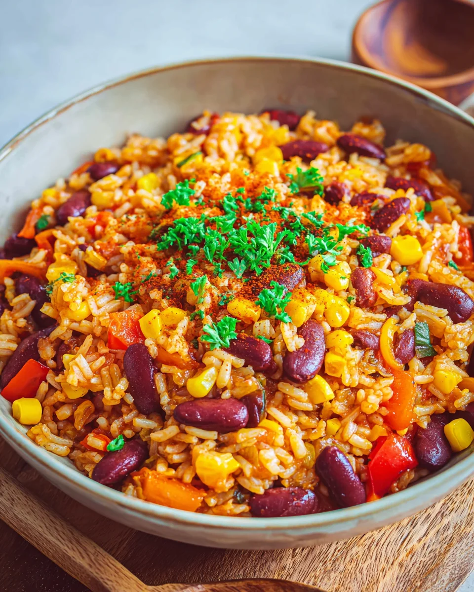 Vegane Mexikanische Reispfanne mit Bohnen & Mais image 2