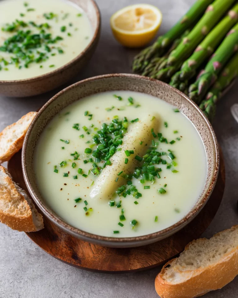 Vegane Spargelcremesuppe
