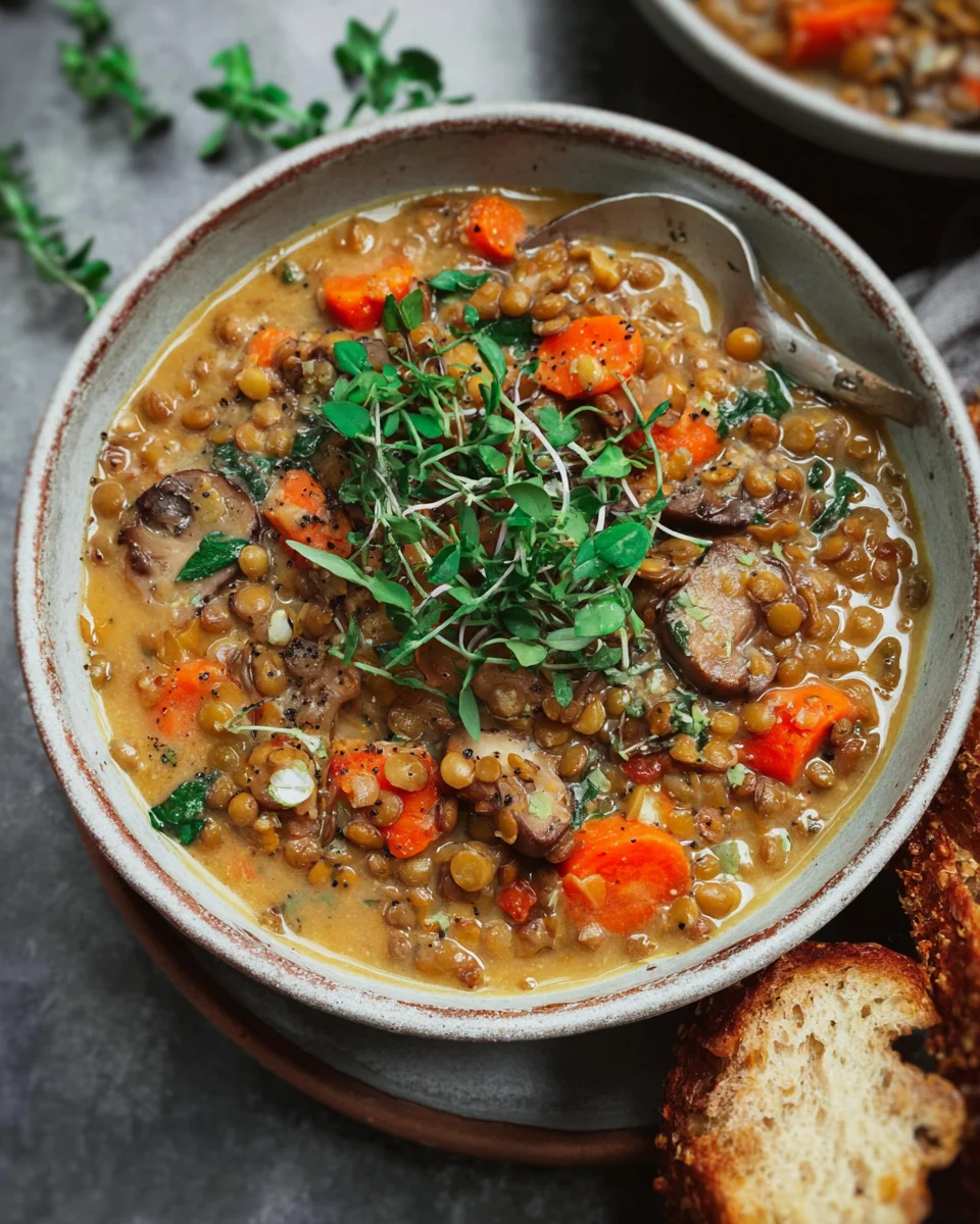 Veganer Linseneintopf mit Cturkeybeefnons und Möhren image 2