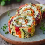 Vegetarische Gemüserolle mit Frischkäse & Feta