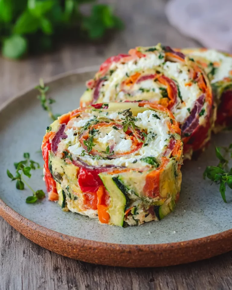 Vegetarische Gemüserolle mit Frischkäse & Feta
