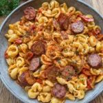 Würzige One-Pot Pasta mit Krakauer und Paprika