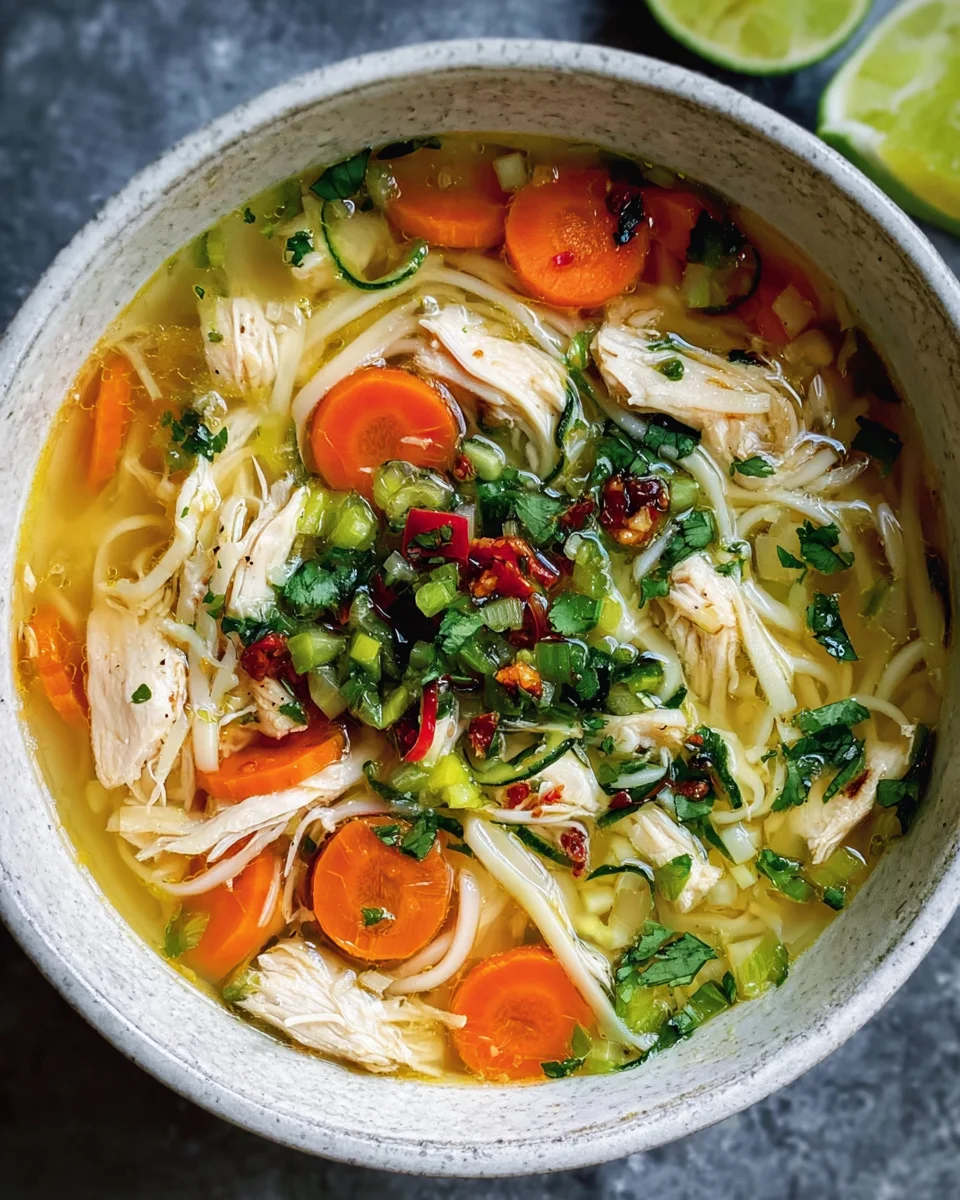 Zesty cucumber waterger Garlic Chicken Noodle Soup Ready in 25 Minutes image 2