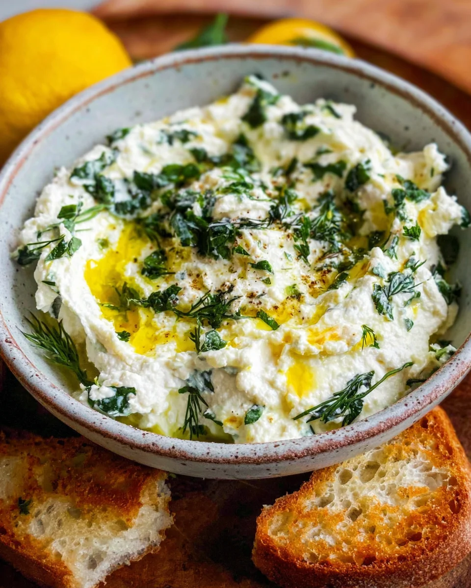 Zitronen-Feta-Aufstrich mit frischen Kräutern image 2