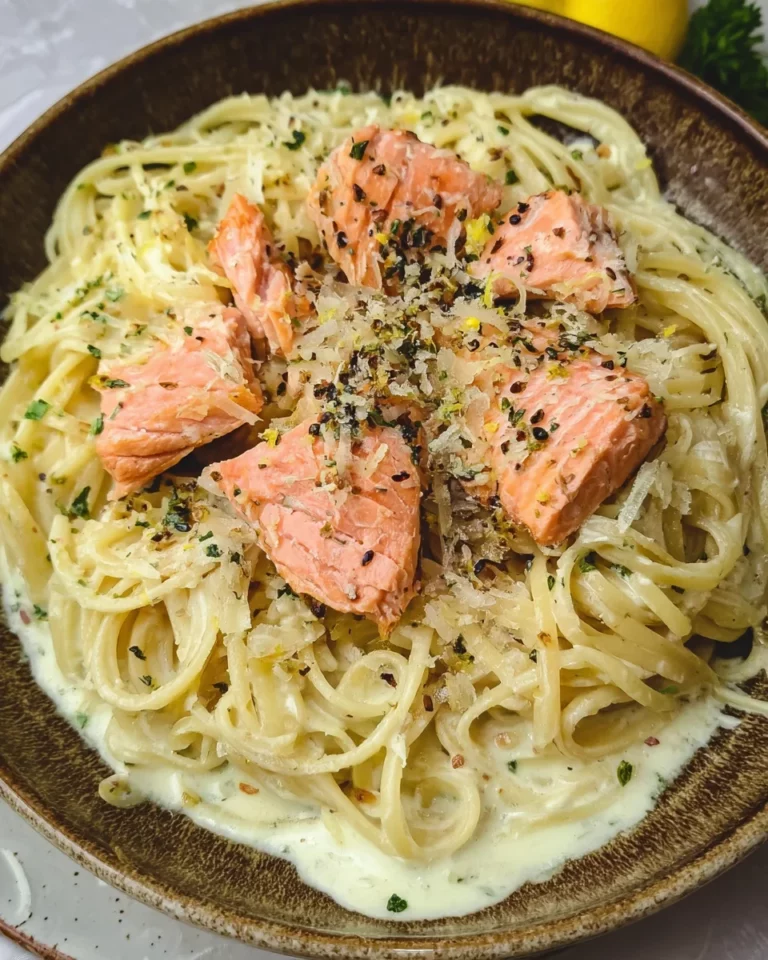 Zitronen Lachs Pasta