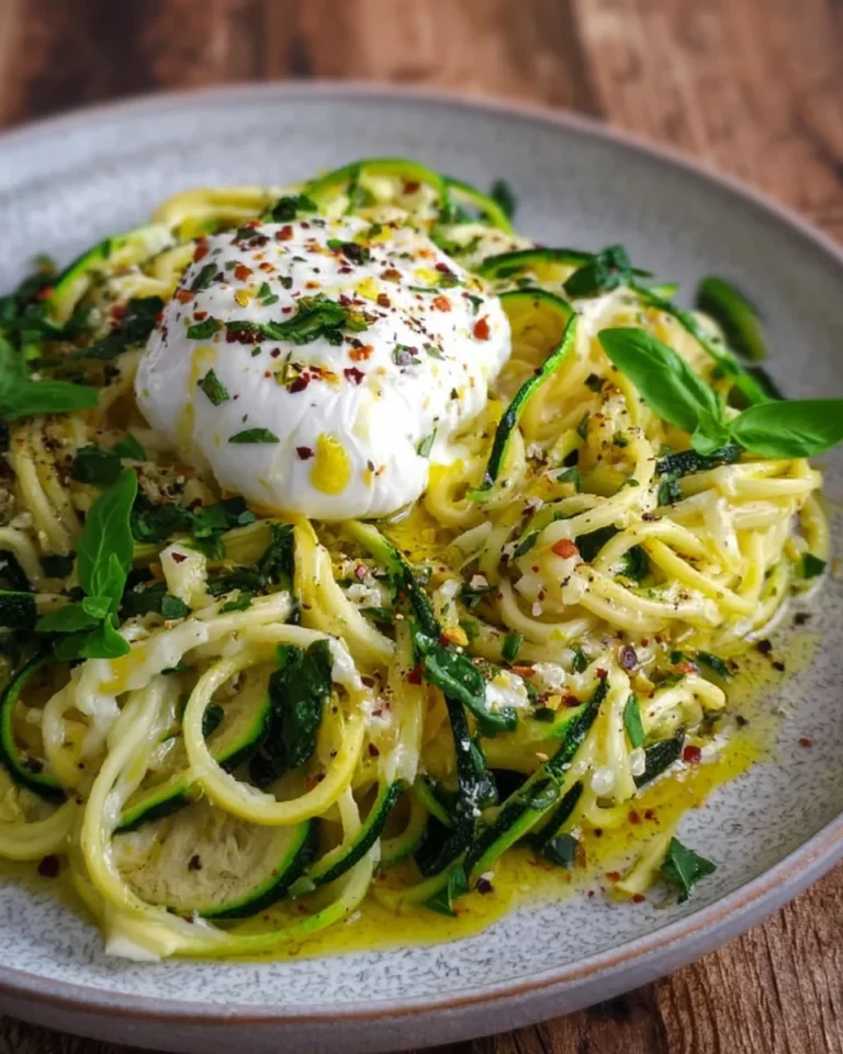 Zitronen Zucchini Pasta mit Burrata
