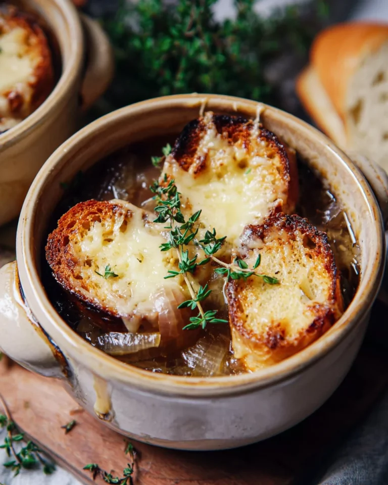 Zwiebelsuppe nach französischer Art